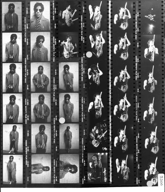 Kees Tabak, Fine art digital print on baryted paper, signed and numbered, Prince contactsheets, Paradiso, Amsterdam 1981, 