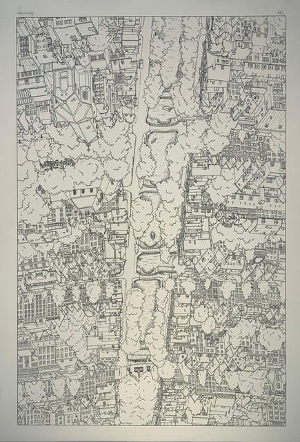 Karel Kammeijer, Lithografic print, Seven Bridges, 