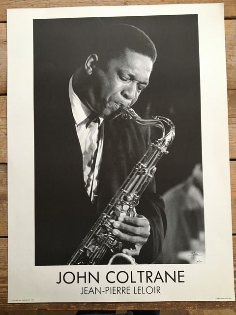 Jean-Pierre Leloir, Poster, embossed, signed, Original poster John Coltrane, 50's