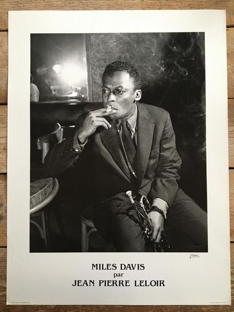 Jean-Pierre Leloir, Poster, embossed, signed, Original Poster Miles Davis, 1956
